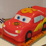 Lightening McQueen 3-D Birthday Cake.