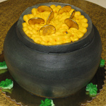 Carved Pot of Gold Cake, a Gristmill custom cake